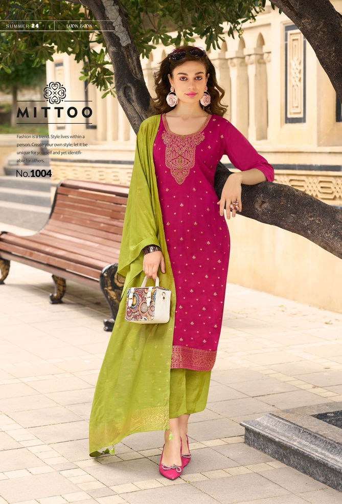 Aafreen By Mittoo Muslin Designer Kurti With Bottom Dupatta Wholesale Price In Surat
